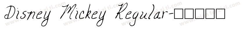 Disney Mickey Regular字体转换